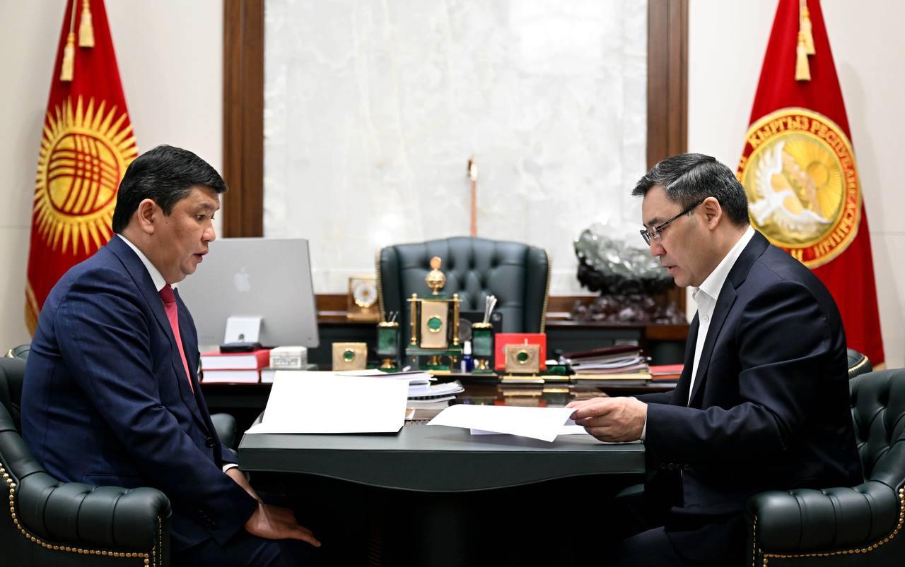 Президент Бишкек шаарынын мэри Айбек Жунушалиевди кабыл алды