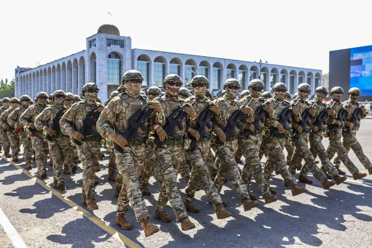 Ала-Тоо аянтында аскердик параддын башкы&nbsp; репетициясы өттү