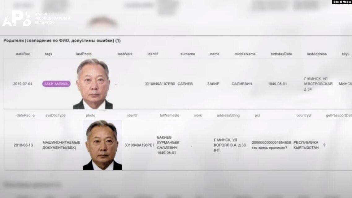 Бакиев Беларуста эки башка паспорт алган